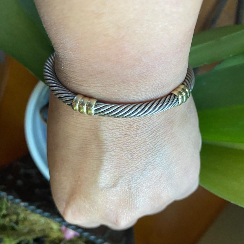 Rare! David Yurman 14k Gold & Sterling Silver Bracelet 5mm